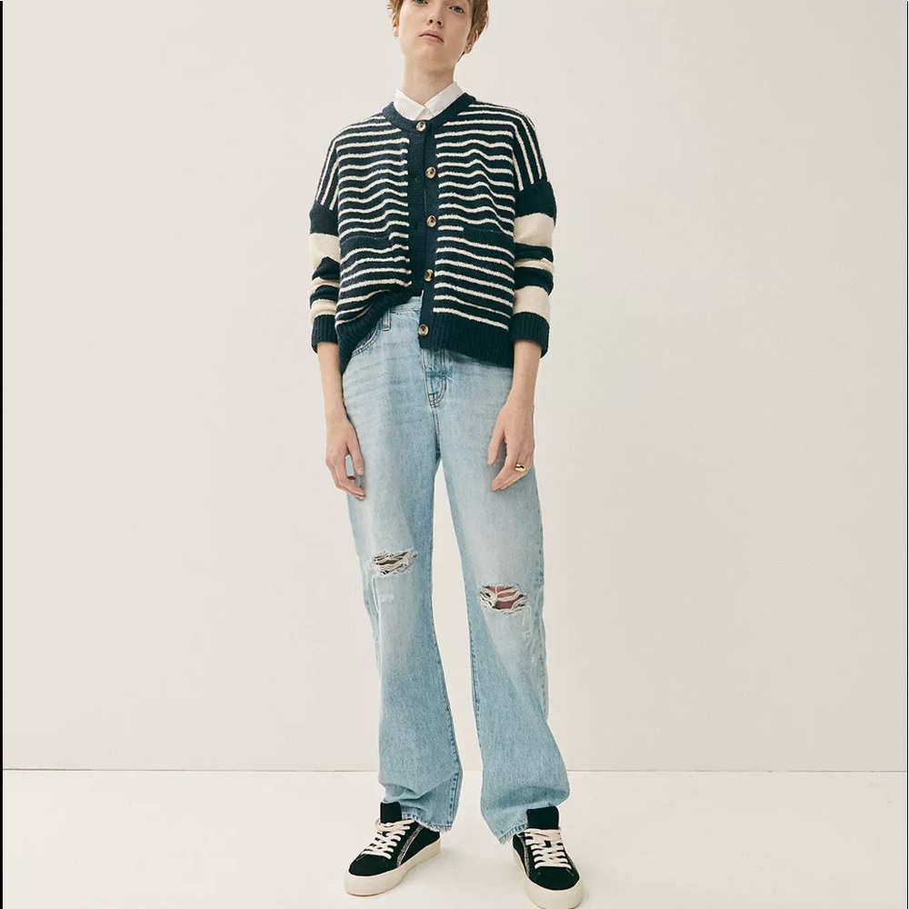 Madewell Stripe-play Colburne Cardigan